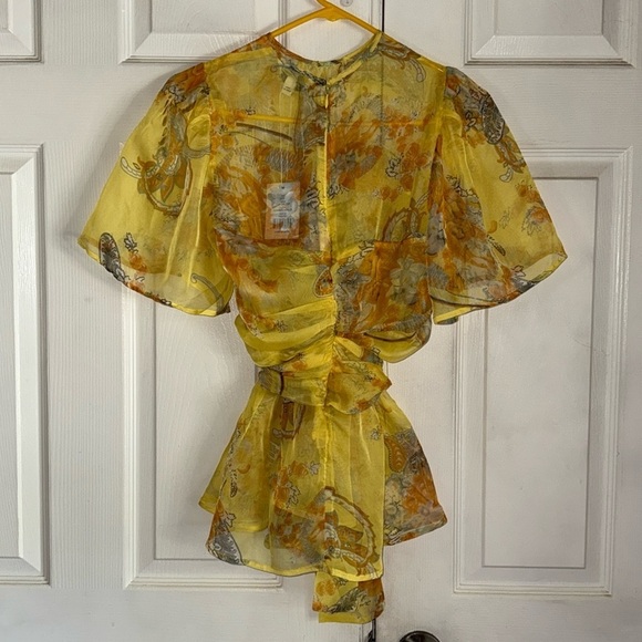 NWT Walter Baker Tyrone Top In Summer Paisley - Picture 4 of 7